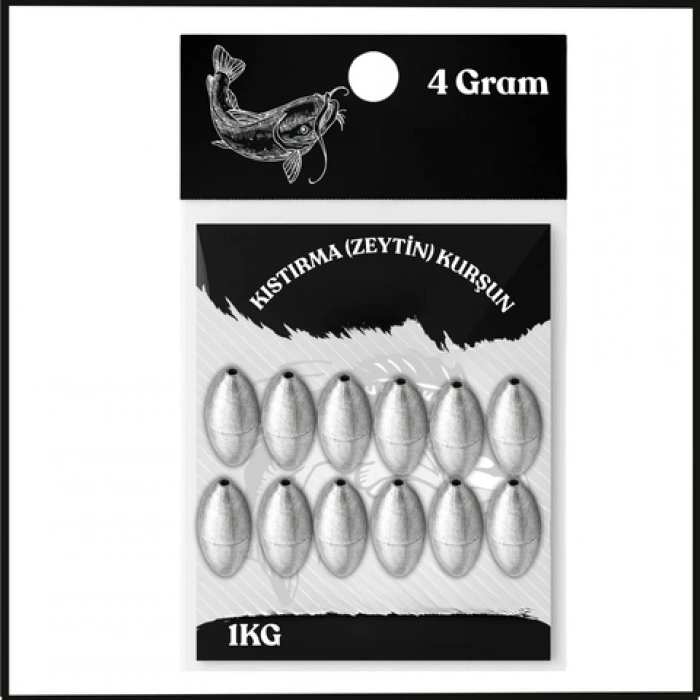 Uyguna-Yakala 4 Gram - 1KG Kıstırma (Zeytin) Kurşun - Olta Kurşunu - SUN.159