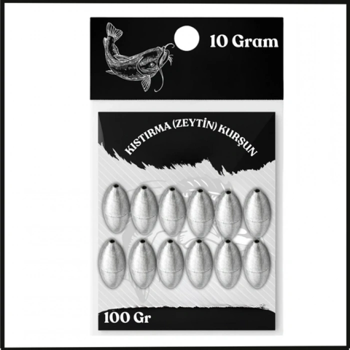 Uyguna-Yakala 10 Gram - 100 Gr Paket Kıstırma (Zeytin) Kurşun - Olta Kurşunu - SUN.154