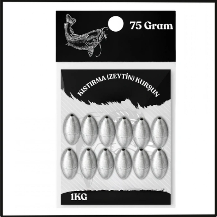 Uyguna-Yakala 75 Gram - 1KG Kıstırma (Zeytin) Kurşun - Olta Kurşunu - SUN.165