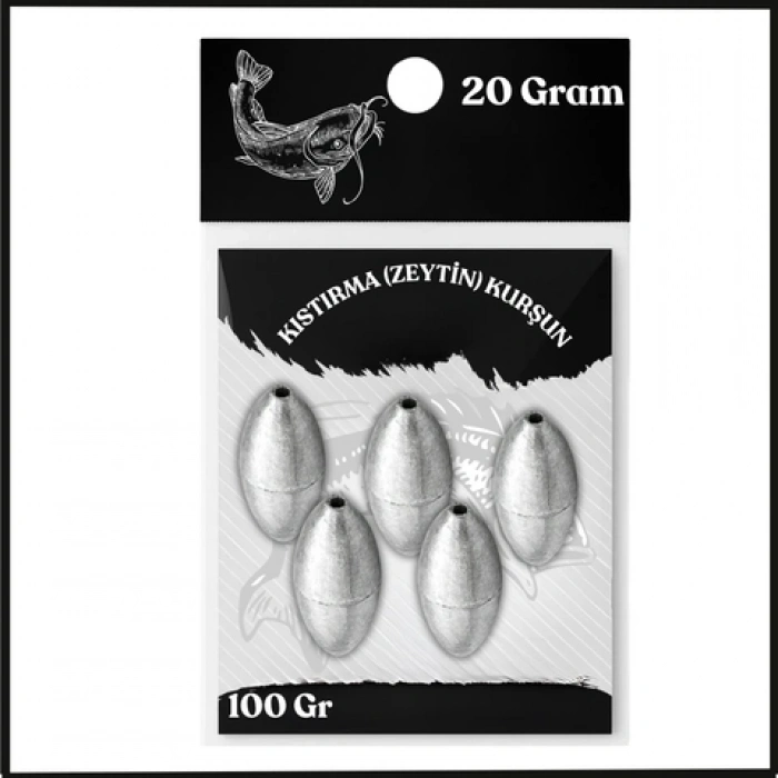 Uyguna-Yakala 20 Gram - 100 Gr Paket Kıstırma (Zeytin) Kurşun - Olta Kurşunu - SUN.155