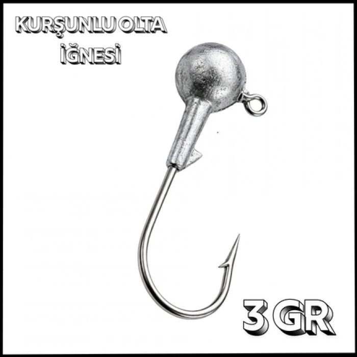 Uyguna-Yakala Gümüş - 3 gr- Zoka - Kurşunlu Olta İğnesi - LA.291