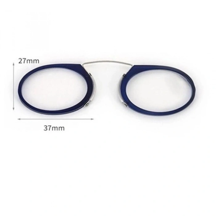 Burun Üstü Mini Sapsız 4.5x Gözlük Büyüteç - Mavi