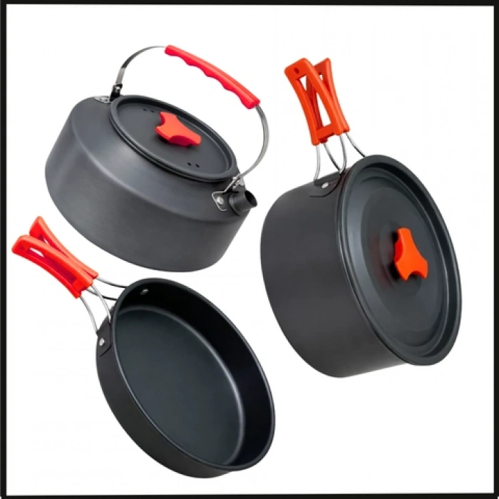Uyguna-Yakala Kamp 3lü Tencere Seti - MLZ.423