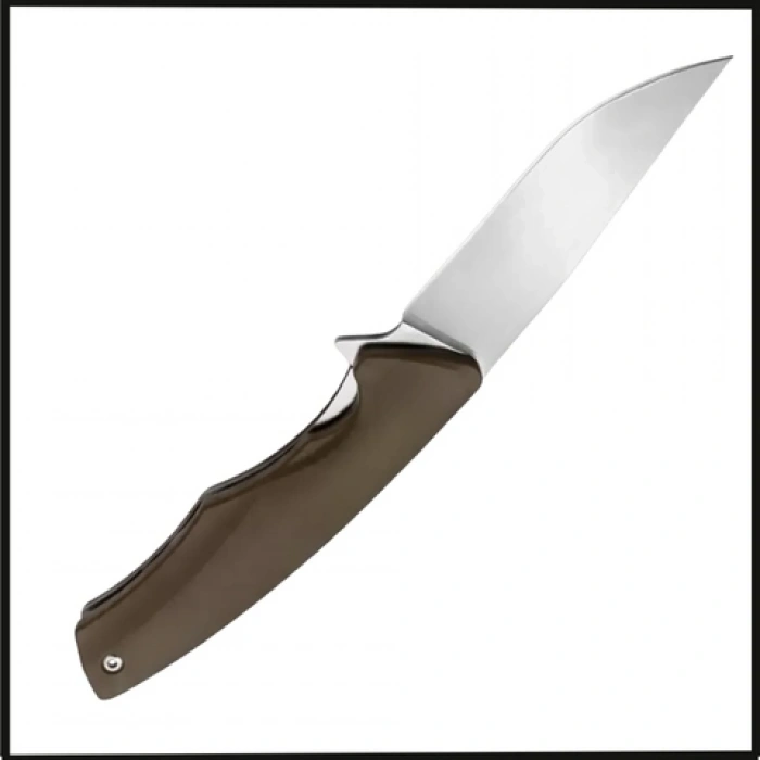 Uyguna-Yakala Kahverengi Plastik Saplı Katlanır Cep Çakısı -CAK.651