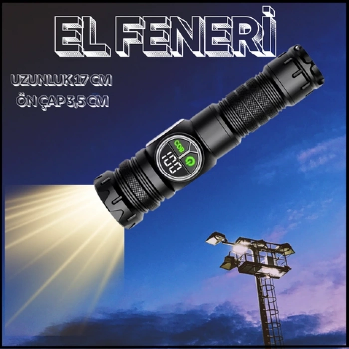 9 Mod Şarjlı Kamp Lambası ve El Feneri – Çok Fonksiyonlu LED Aydınlatma WT-704