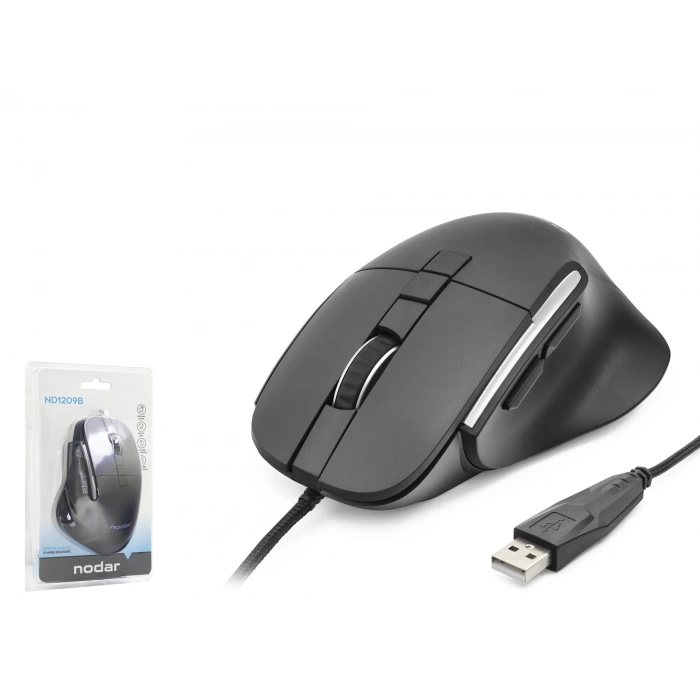 7D Ergonomi̇k Kablolu Ofi̇s Mouse 3600 Dpi - Siyah ND1209B