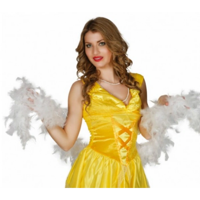 Beyaz Renk Kabarık Tüylü Otriş Boa Dekorasyon Tüy 180 CM