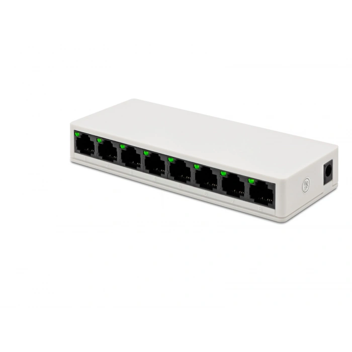 Ethernet Switch 8 Port 10/100 Mbps - Beyaz LV-SW08