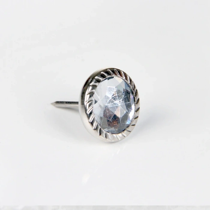 Febko Dekoratif Parlak Taşlı Kabara Raptiye 17 mm - 50 adet