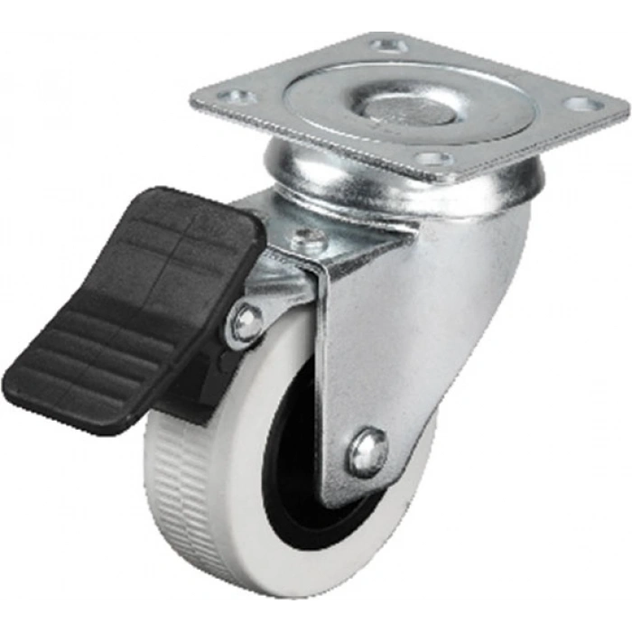 Hts 334 - 50x20 mm Çift Bilyalı Tablalı Frenli Teker 4 Adet