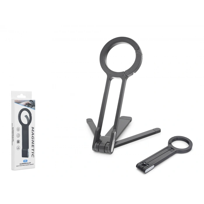 Manyetik Katlanir Masaüstü Telefon Standi Metal - Siyah ND8030