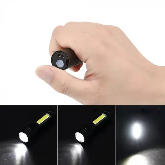 Mini Çok Güçlü Şarjli El Feneri Xpe-Cob Led Wt-030