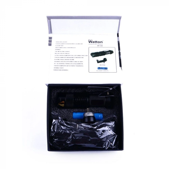 Mini Güçlü Şarjlı Pilli EL Feneri Wt-304