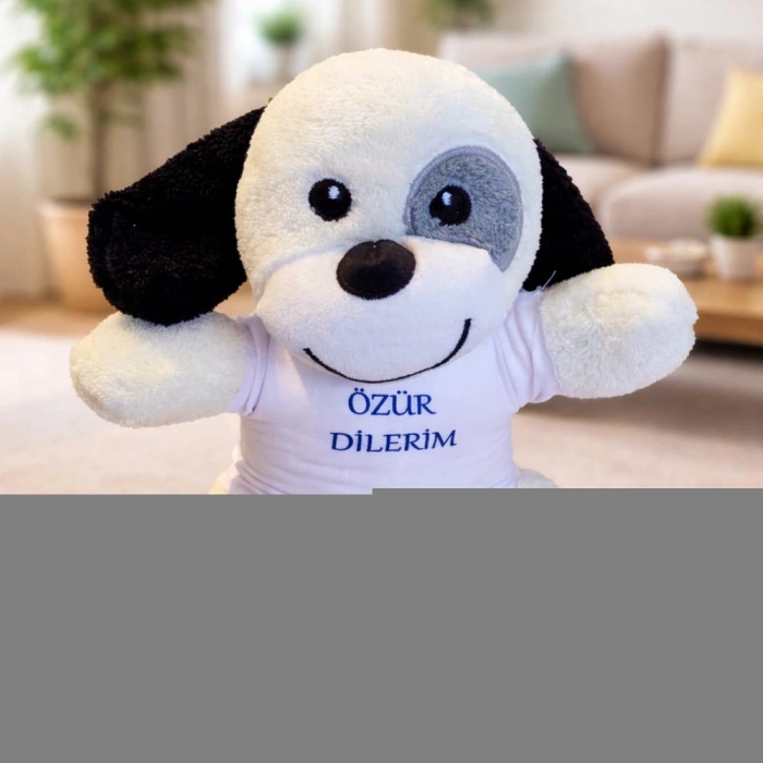 Özür Dilerim Tişörtlü Sevimli Peluş Köpek