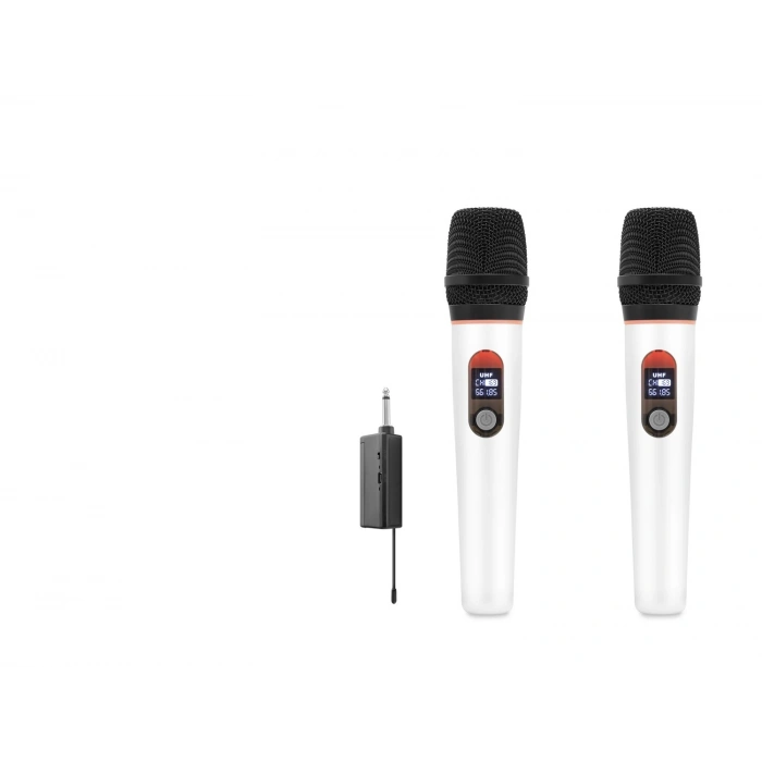 Profesyonel Kablosuz Uhf 2 Mikrofonlu Set 6.35 Mm - Beyaz HDX2791B