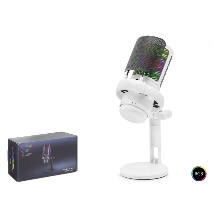 Profesyonel Rgb Mikrofon 192 Khz / 24 Bit Type-C - Beyaz ME6PW