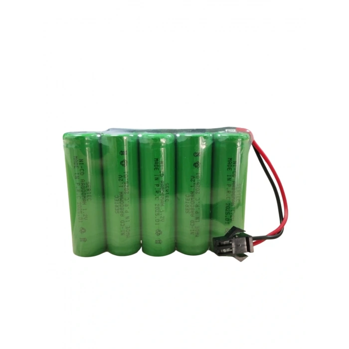 SERTEC 6V 5S1P AA 800 MAH KABLO + SİYAH KONNEKTÖRLÜ OYUNCAK PİLİ