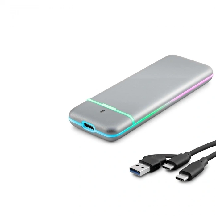 SSD Kutu Type-C 3.1 + Usb3.0 Nvme + Ngff M2 Chıp Rtl9210B Gri HDX1774