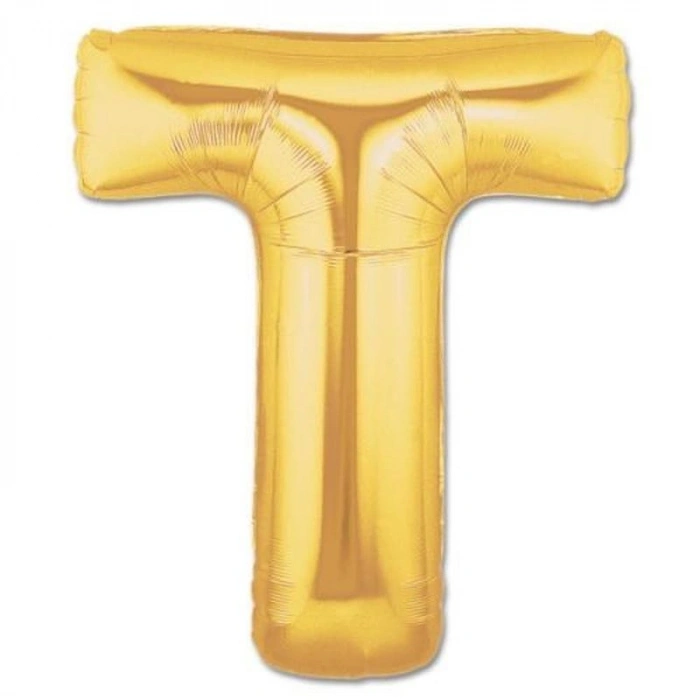 T Harf Folyo Balon Altın Renk 40 inç