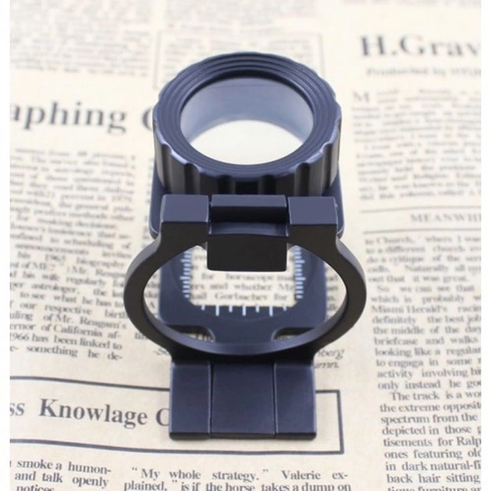 Tekstilciler Için Kumaş Kontrolü Büyüteç Katlanan Metal 15X Büyütme