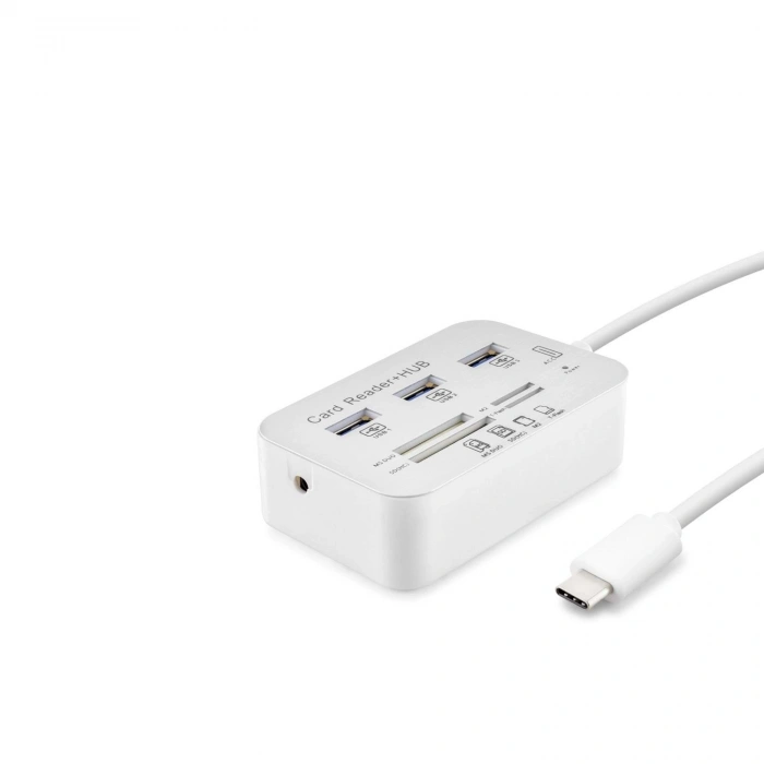 Type-C Hub 3*Usb3.0 + Ms + Sd + M2 + Tf 20Cm Beyaz HDX7029