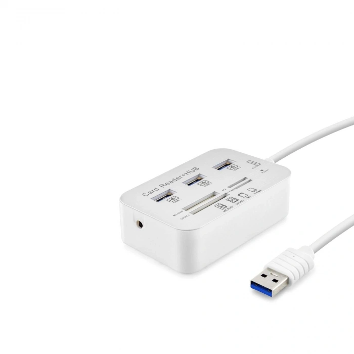Usb3.0 Hub 3*Usb3.0 + Ms + Sd + M2 + Tf 20Cm Beyaz HDX7028