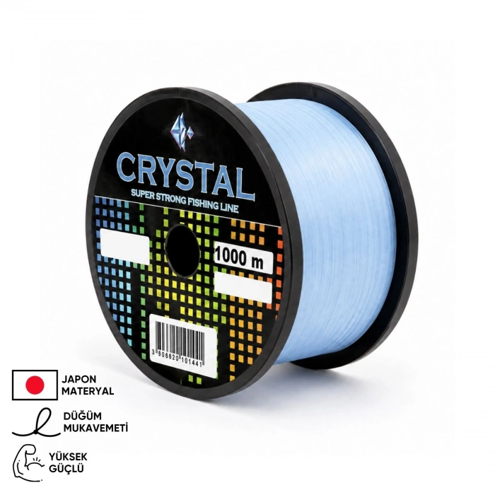 Uyguna-Yakala 1000 MT Bobin Misina - Crystal - Mavi - Ekstra Güçlü - 0,20 MM