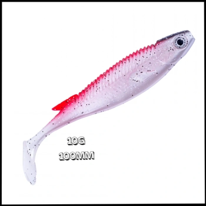 Uyguna-Yakala 10g 100mm - Krom Silikon Balık - H-1061-2