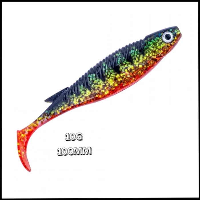 Uyguna-Yakala  10g 100mm  Silikon Balık -UV Boyalı -H-1061-1