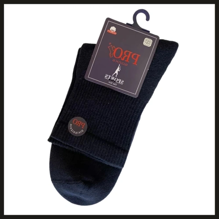 Uyguna-Yakala Koyu Lacivert 41-44Havlu Erkek Patik Çorabı-RAP.156