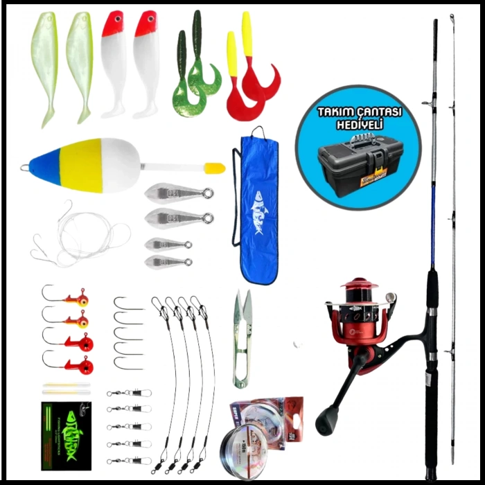 Uyguna-Yakala 1.50MT/3+1BB 40 Parça Profesyonel Tekne Olta Seti - LER.071