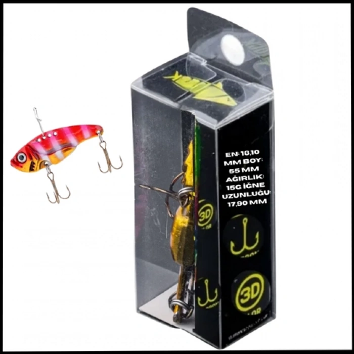 Uyguna-Yakala 15g 55mm- Titreşim Yem -Pembe Panter- UV Boyalı-YEM.754