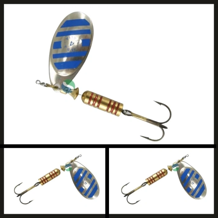 Uyguna-Yakala Gümüş/mavi No:4 Tondo Zebra Döner Kaşık-KAŞ.200