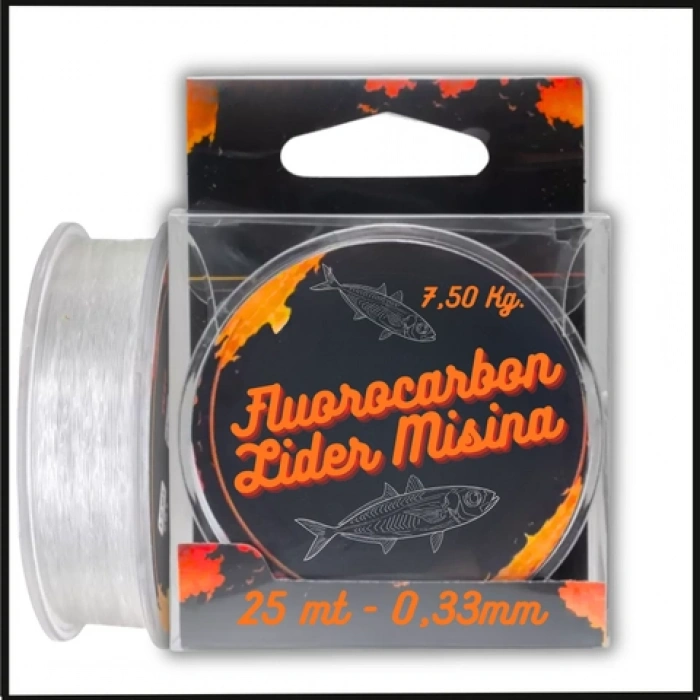 Uyguna-Yakala 25 mt - 0,33mm Fluorocarbon Lider Misina - NA.104