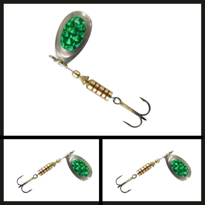 Uyguna-Yakala Gümüş/yeşil No::2 Ilba Tondo Alpha Döner Kaşık-KAŞ.254