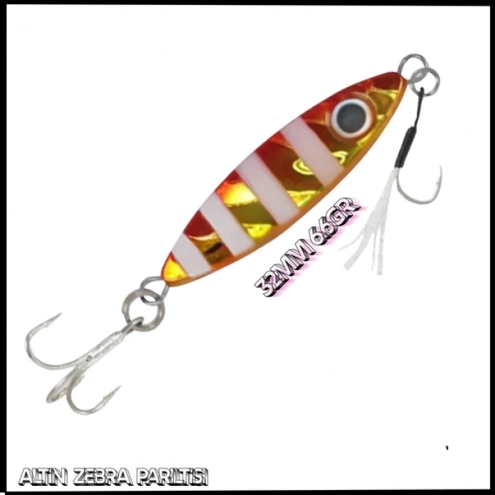 Uyguna-Yakala  32mm 6.6gr -Altın Zebra Parıltısı Metal  Yem - YEM.784