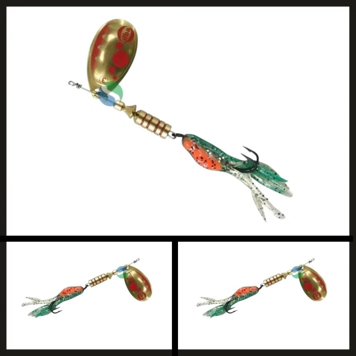 Uyguna-Yakala  390212 Altın/kırmızı Yemli No:2 Döner Kaşık Tondo Bubble-KAŞ.193