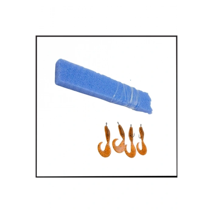 Uyguna-Yakala 4 İğneli Silikon Çapari Takım - Silikon Kurt Yemli-AK.176