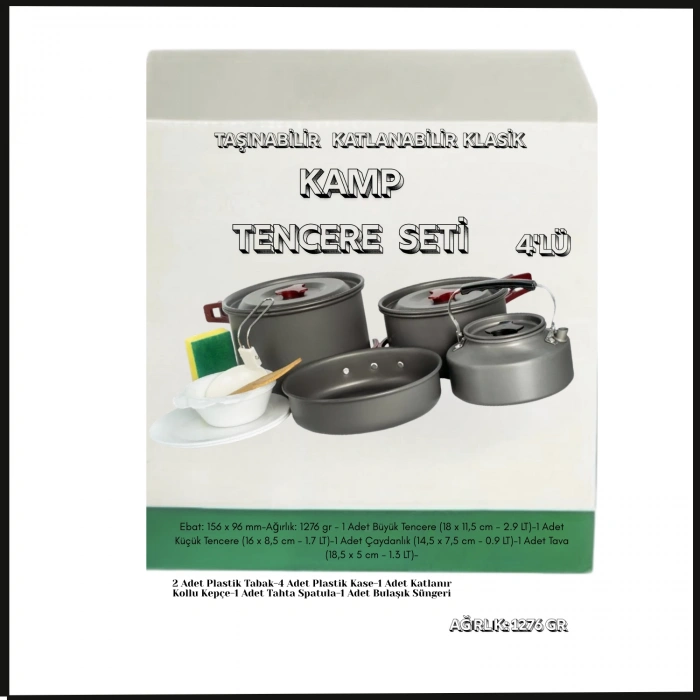 Uyguna-Yakala 4lü Kamp Tencere Seti -MLZ.326