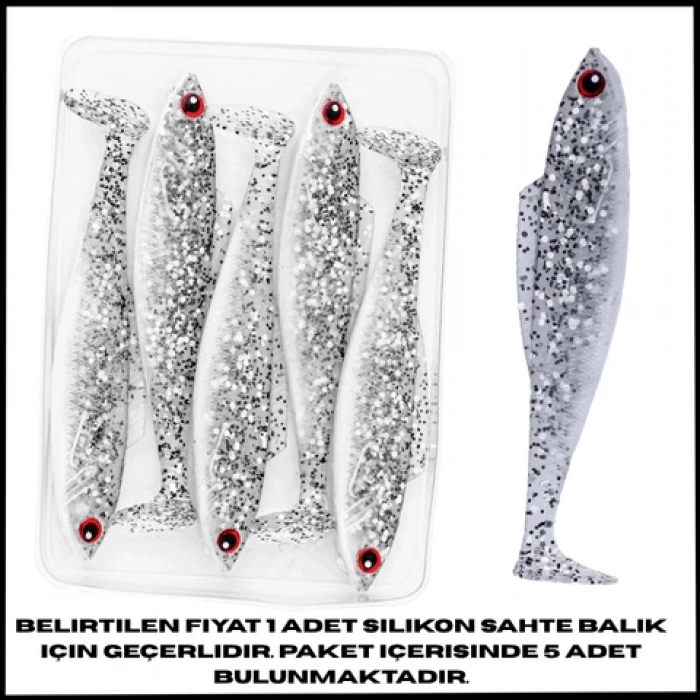 Uyguna-Yakala 4,5g 85mm - Işıltı -Silikon Sahte Balık - 1033-4