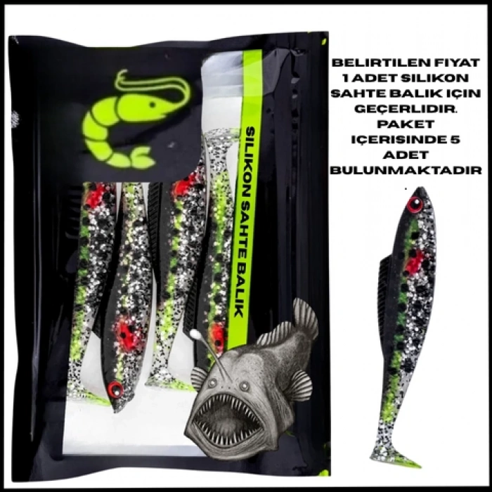 Uyguna-Yakala 4,5g 85mm - UV Boyalı - Leke- Silikon Sahte Balık - 1033-14