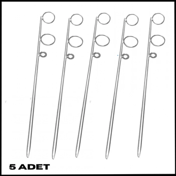 Uyguna-Yakala 5li Olta Kamış Ayağı - Paslanmaz Çelik - Galvaniz Kaplamalı - MAL.463