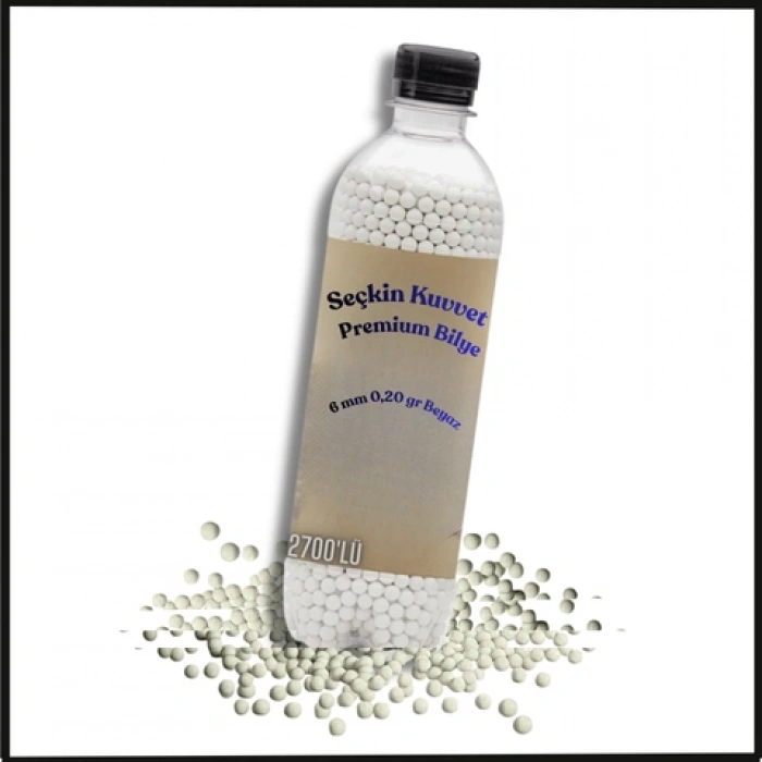 Uyguna-Yakala 6 mm 0,20 gr Beyaz (2700lü) Seçkin Kuvvet Premium Bilye -AC.093
