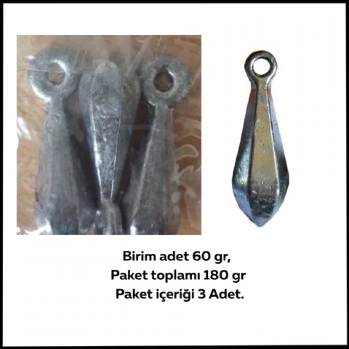 Uyguna-Yakala 60 gr-180 gr-Armut Kurşun-SUN.097