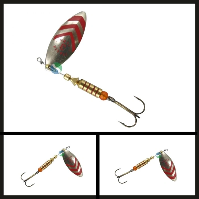 Uyguna-Yakala Gümüş/kırmızı No:3 Lungo Sergente Döner Kaşık-KAŞ.205