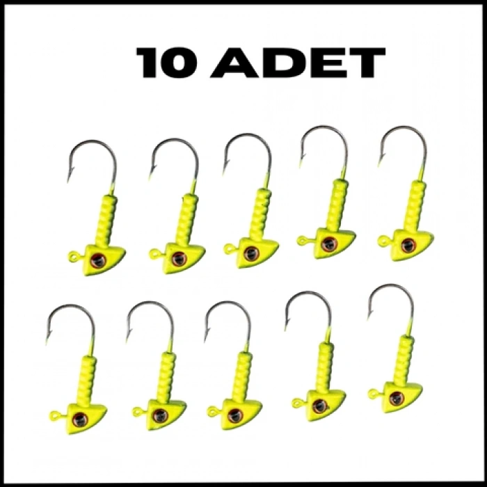 Uyguna-Yakala 6 gr -Yeşil Siyah  -Kurşunlu  Olta İğnesi Zoka -10 Adet ALA.247