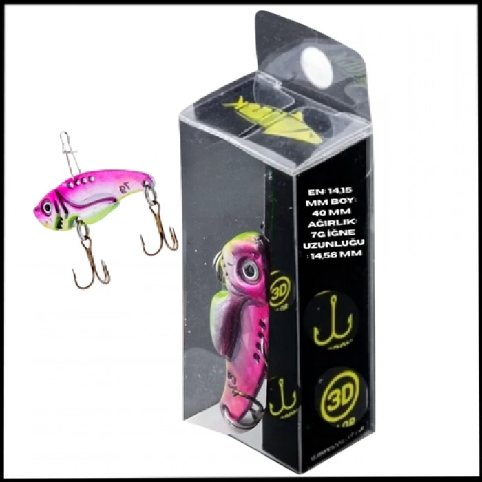 Uyguna-Yakala  7g 40mm- Titreşim Yem -Parıltı- UV Boyalı-YEM.742