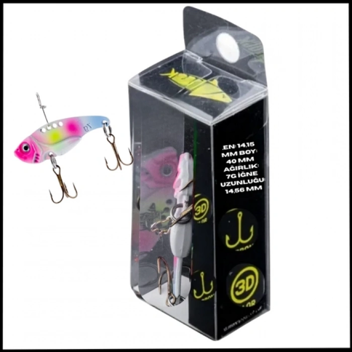 Uyguna-Yakala  7g 40mm- Titreşim Yem -Şeker Buz- UV Boyalı-YEM.737