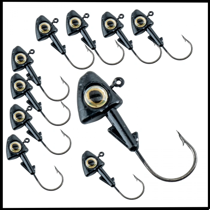 Uyguna-Yakala 8 gr - Siyah  -Kurşunlu  Olta İğnesi Zoka -10 Adet ALA.253