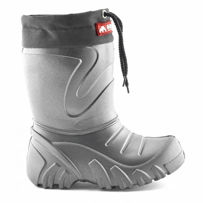 Uyguna-Yakala Yağmur Çizmesi Eva Çocuk Kürklü Gri -ME.057